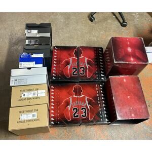 Lot of 10 Nike, Jordan, & Yeezy Empty Shoe Boxes Various Sizes